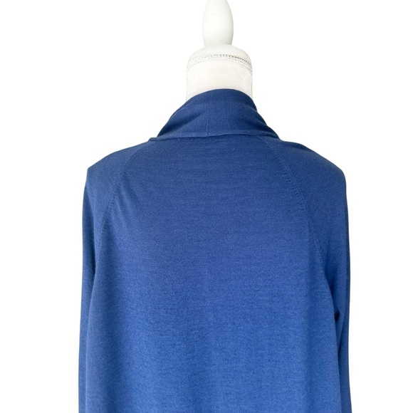 Manrico Cashmere silk blue purple open cardigan sweater large - Picture 12 of 15